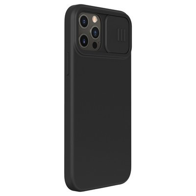 Силиконовая накладка Nillkin CamShield Silky Silicone Case Черная для Apple iPhone 12 Pro Max - фото 2 - id-p152450602