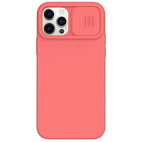 Силиконовая накладка Nillkin CamShield Silky Silicone Case Розовая для Apple iPhone 12 Pro Max
