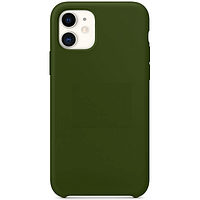 Силиконовый чехол с открытым низом темно-зеленый для Apple iPhone 11