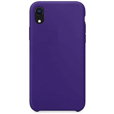 Силиконовый чехол с открытым низом ярко-фиолетовый для Apple iPhone XR - фото 1 - id-p151335932