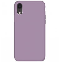 Силиконовый чехол с открытым низом бледно-фиолетовый для Apple iPhone XR