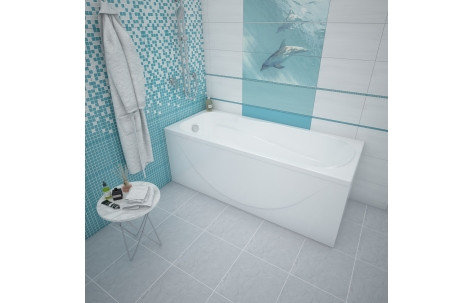 Акриловая ванна 150х70см Метакам Italy на каркасе с экраном, фото 2