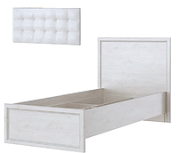 Кровать для подростка КР-105 Александрия + щиток ЩМ-105 (сосна санторини) фабрики SV-мебель