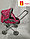 Коляска для кукол с люлькой, коляска-трансформер MELOBO 9391, розовая, фото 7
