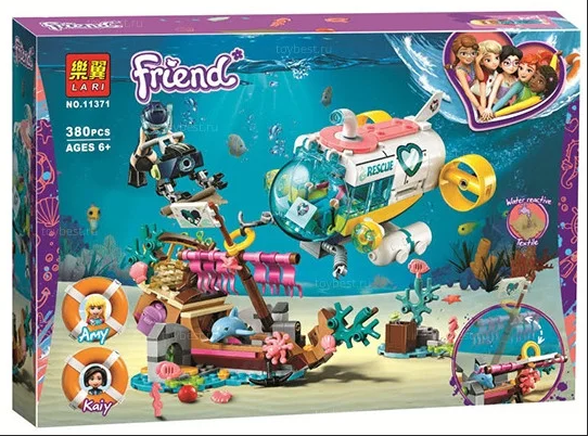 Детский конструктор Lari Friends арт. 11371 Спасение дельфинов, аналог лего френдс LEGO 41378 для девочек - фото 2 - id-p164238911