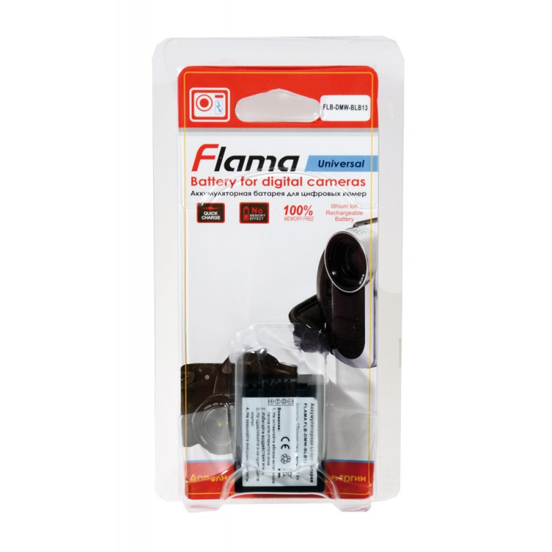Аккумулятор Flama FLB-DMW-BLB 13 Li-Ion 1250mAh для ф/а (Panasonic DMC-G2, G1, GH1, GF1) - фото 3 - id-p164238988