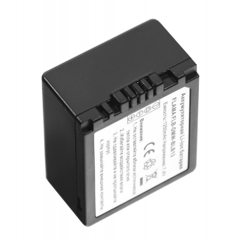Аккумулятор Flama FLB-DMW-BLB 13 Li-Ion 1250mAh для ф/а (Panasonic DMC-G2, G1, GH1, GF1) - фото 1 - id-p164238988
