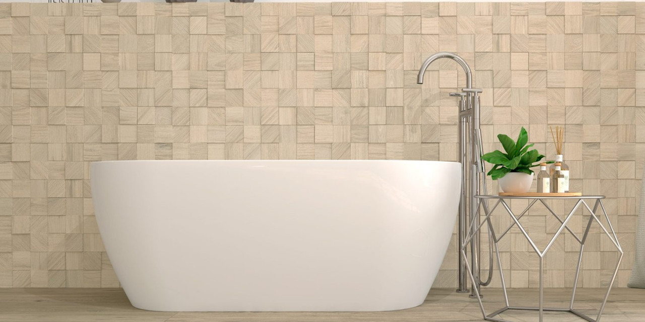 Плитка под дерево ETILE Quebec Cube Olive Matt 33.3 x 100