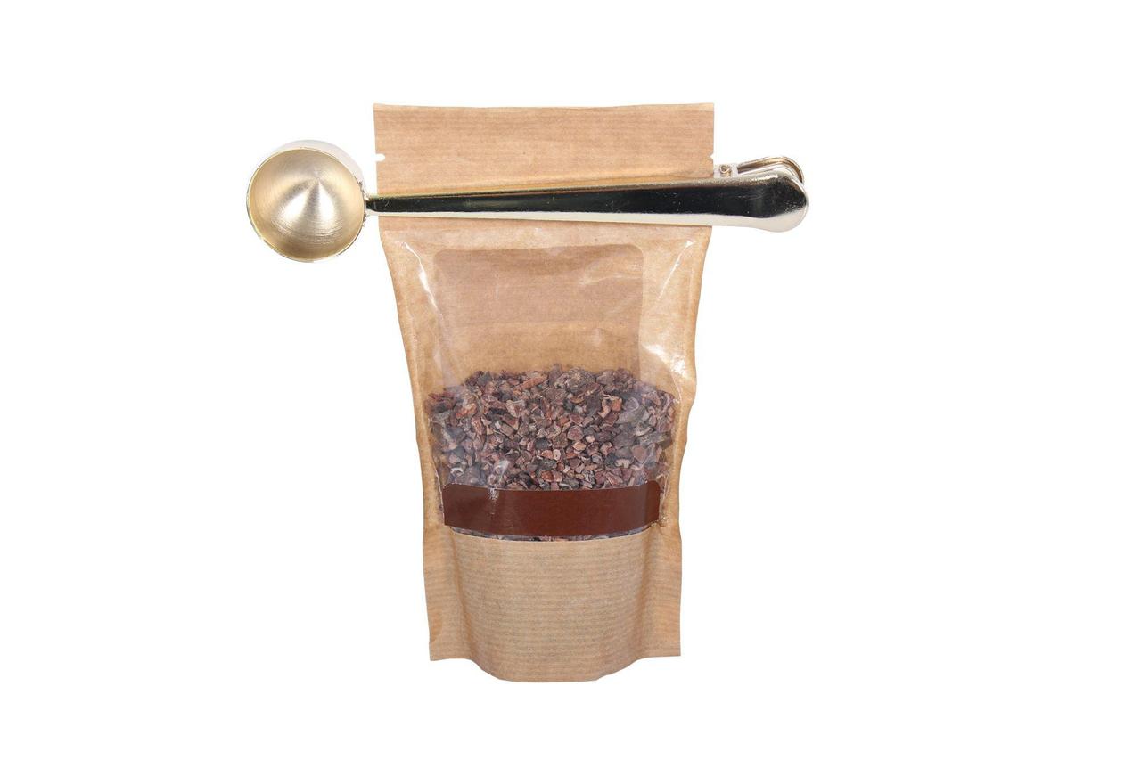 Ложка-зажим мерная с длинной ручкой для кофе, чая и сыпучих продуктов, цвет золотой - фото 5 - id-p164240407