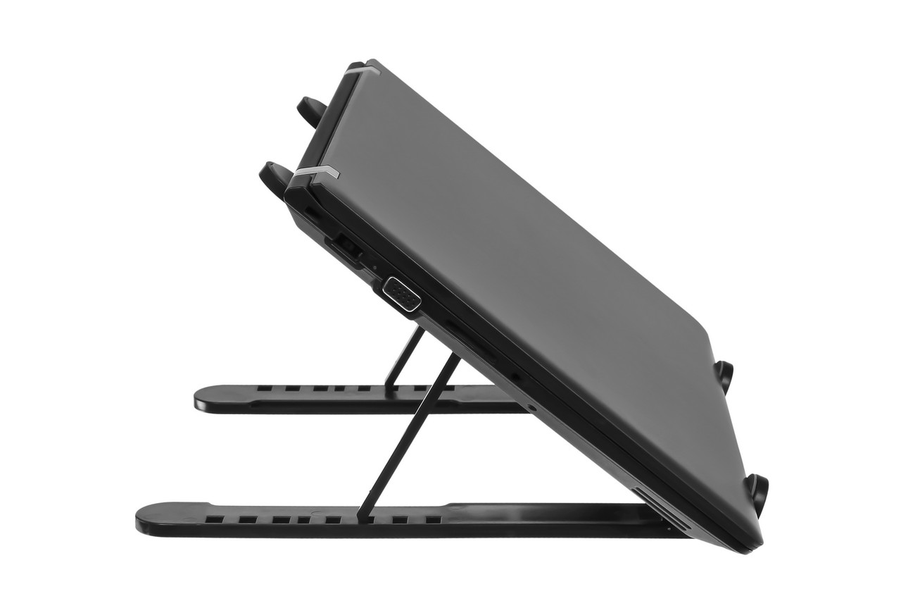 Подставка под ноутбук, планшет, складная, 26х26х2,5см, металл, пластик, чёрный - фото 9 - id-p164240551