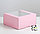 Коробка "Мусс" с прозрачным окном 235х235х115 мм розовая, фото 3