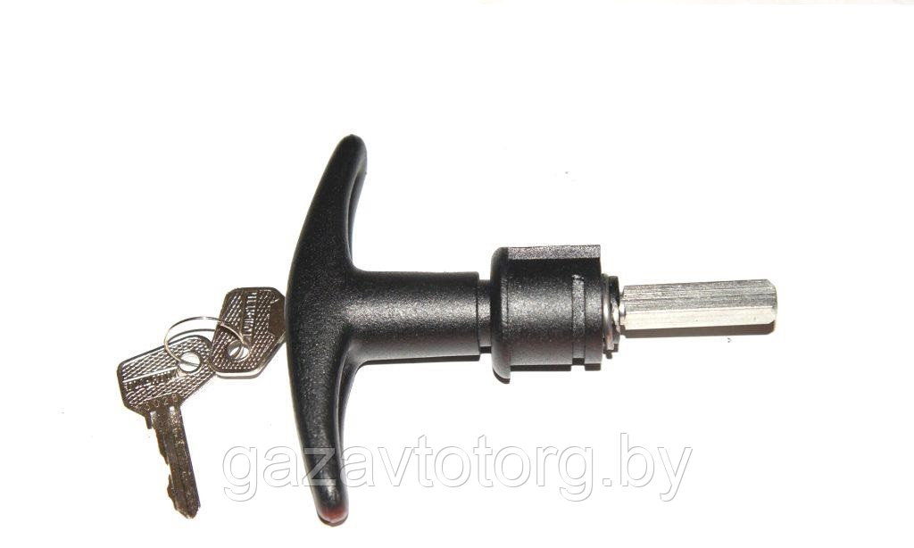 Ручка двери УАЗ-452 Буханка, задней с ключом (длинный стержень), 451016323130