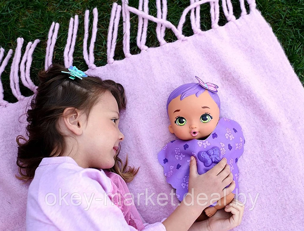 Кукла Mattel My Garden Baby с фиолетовыми крылышками GYP11 - фото 7 - id-p164254162