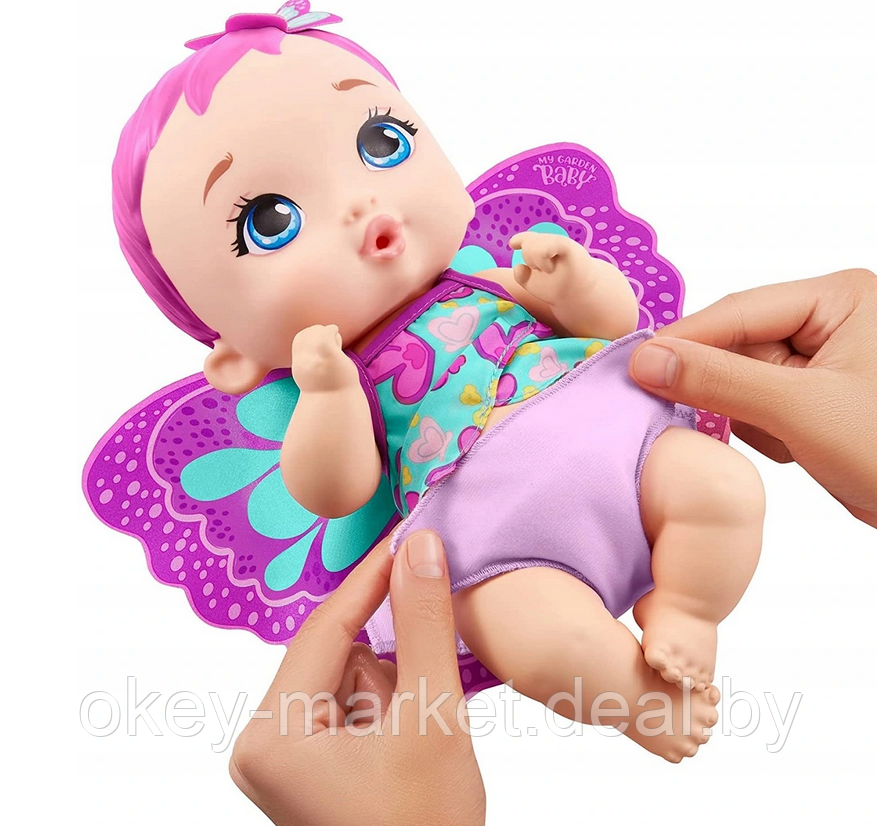 Кукла Mattel My Garden Baby с розовыми крылышками GYP10 - фото 4 - id-p164254170