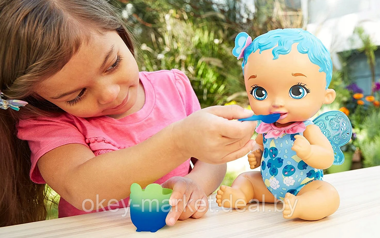 Кукла Mattel My Garden Baby с голубыми крылышками GYP01 - фото 6 - id-p164254249