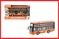 WY912A Двухэтажный инерционный автобус, свет, звук, масштаб 1:16, WENYI