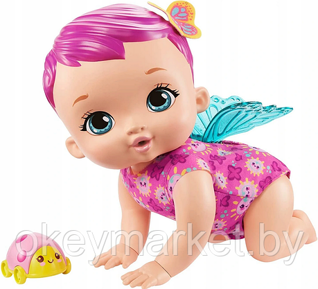 Кукла Mattel My Garden Baby Giggle Crawl с розовыми волосами GYP31, фото 3