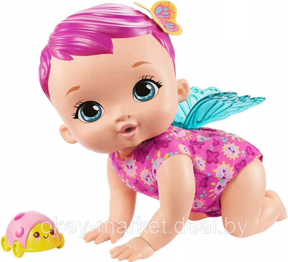Кукла Mattel My Garden Baby Giggle Crawl с розовыми волосами GYP31 - фото 3 - id-p164271908