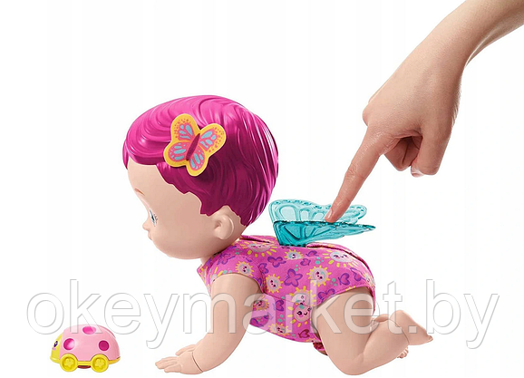 Кукла Mattel My Garden Baby Giggle Crawl с розовыми волосами GYP31, фото 2
