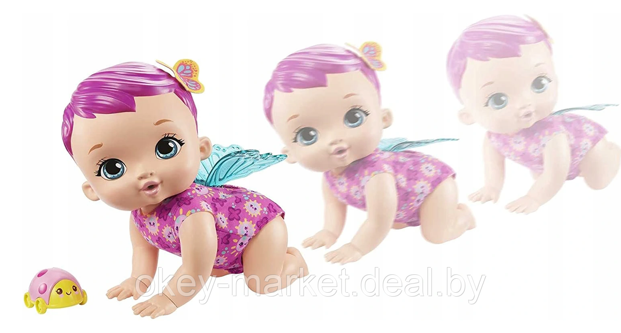 Кукла Mattel My Garden Baby Giggle Crawl с розовыми волосами GYP31 - фото 5 - id-p164271908