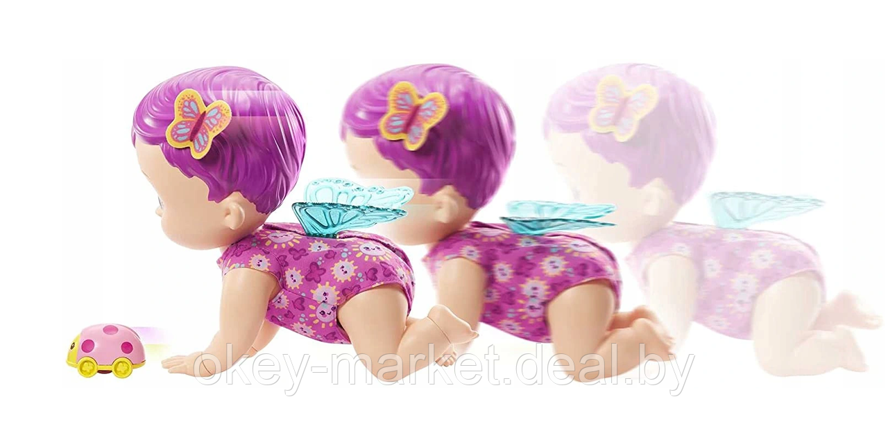 Кукла Mattel My Garden Baby Giggle Crawl с розовыми волосами GYP31 - фото 6 - id-p164271908