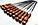 Набор кованых шампуров с деревянной ручкой (10шт по 45см)   Толщина 3мм (нержавейка), фото 3