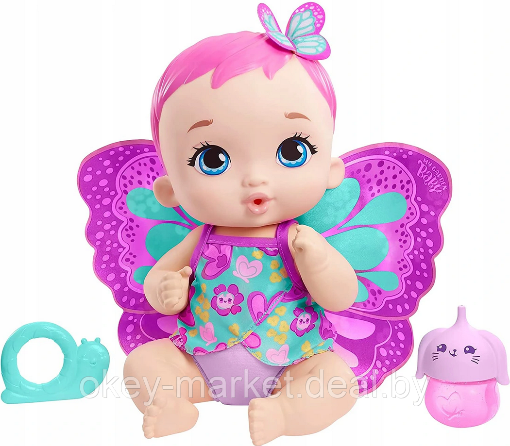 Кукла Mattel My Garden Baby с розовыми крылышками GYP10 - фото 1 - id-p164254170