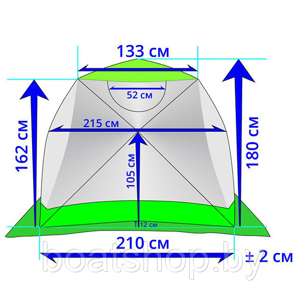 Зимняя палатка Лотос Куб Классик С9Т (утепленная) - фото 10 - id-p164276720