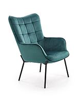 Кресло Halmar CASTEL (темно-зеленый/черный)