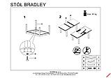 Стол обеденный Halmar BRADLEY раскладной (белый матовый/дуб лефкас), фото 3