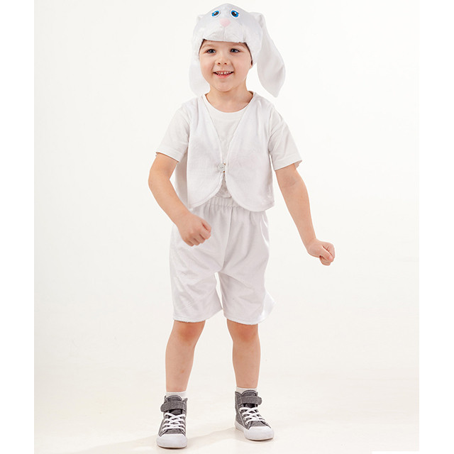Карнавальный костюм Заяц белый Ваня 4005 к-18 / Пуговка - фото 1 - id-p164279821
