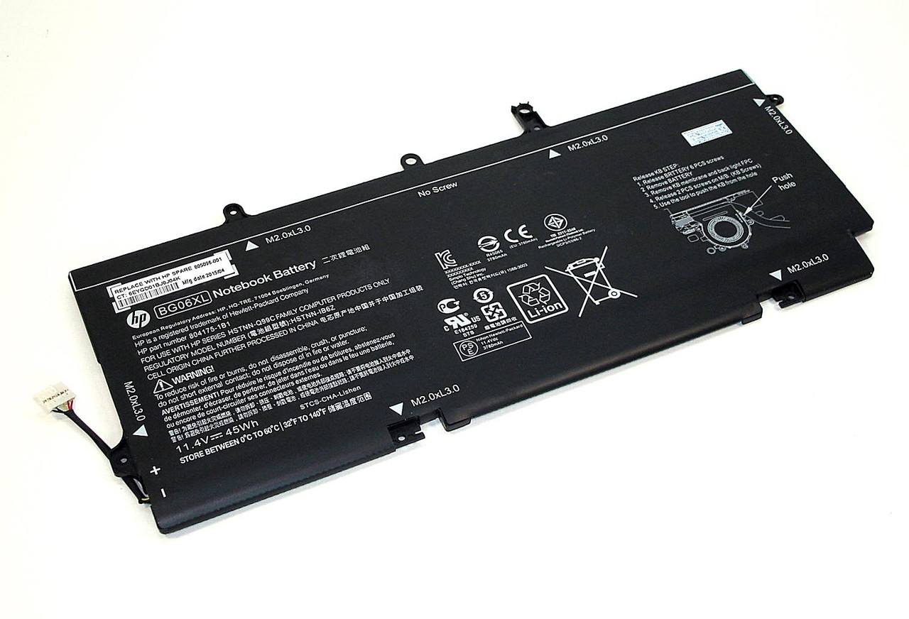 Оригинальный аккумулятор (батарея) для ноутбука HP Elitebook 1040 G3 (BG06XL) 11.4V 3200mAh