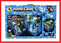 696 Конструктор RENZAIMA Minecraft "Ледяная крепость", 898 деталей, Minecraft Renzaima, Майнкрафт