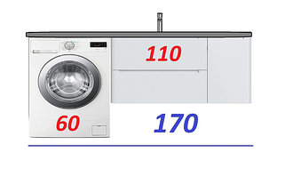Тумбы со столешницей 170 см под стиральную машину