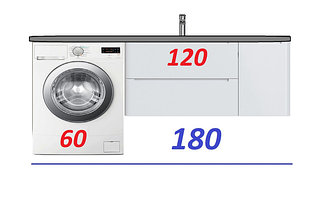 Тумбы со столешницей 180 см под стиральную машину