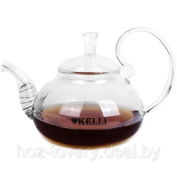 Чайник Kelli заварочный стеклянный 0,8 л арт. KL 3080 - фото 1 - id-p164289865