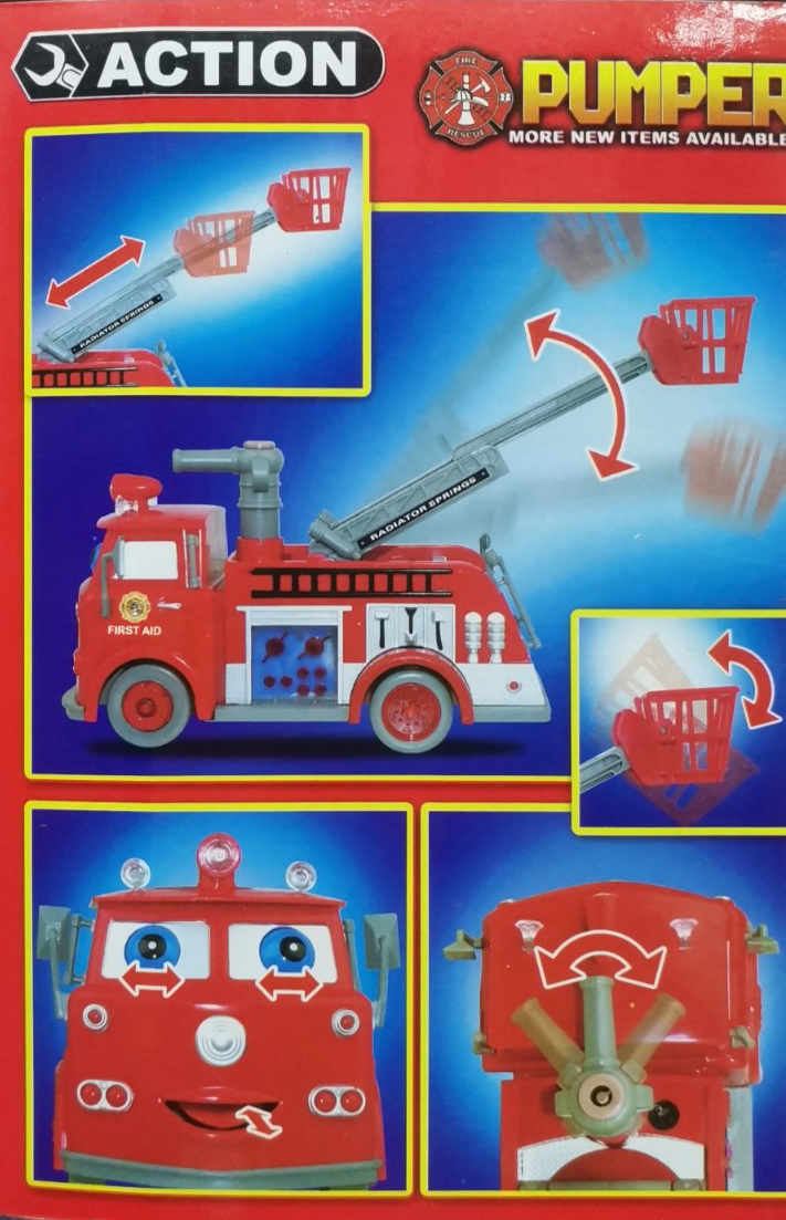 Большая музыкальная пожарная машинка с мыльными пузырями "Pumper" из мультфильма "Тачки" - фото 5 - id-p93028585