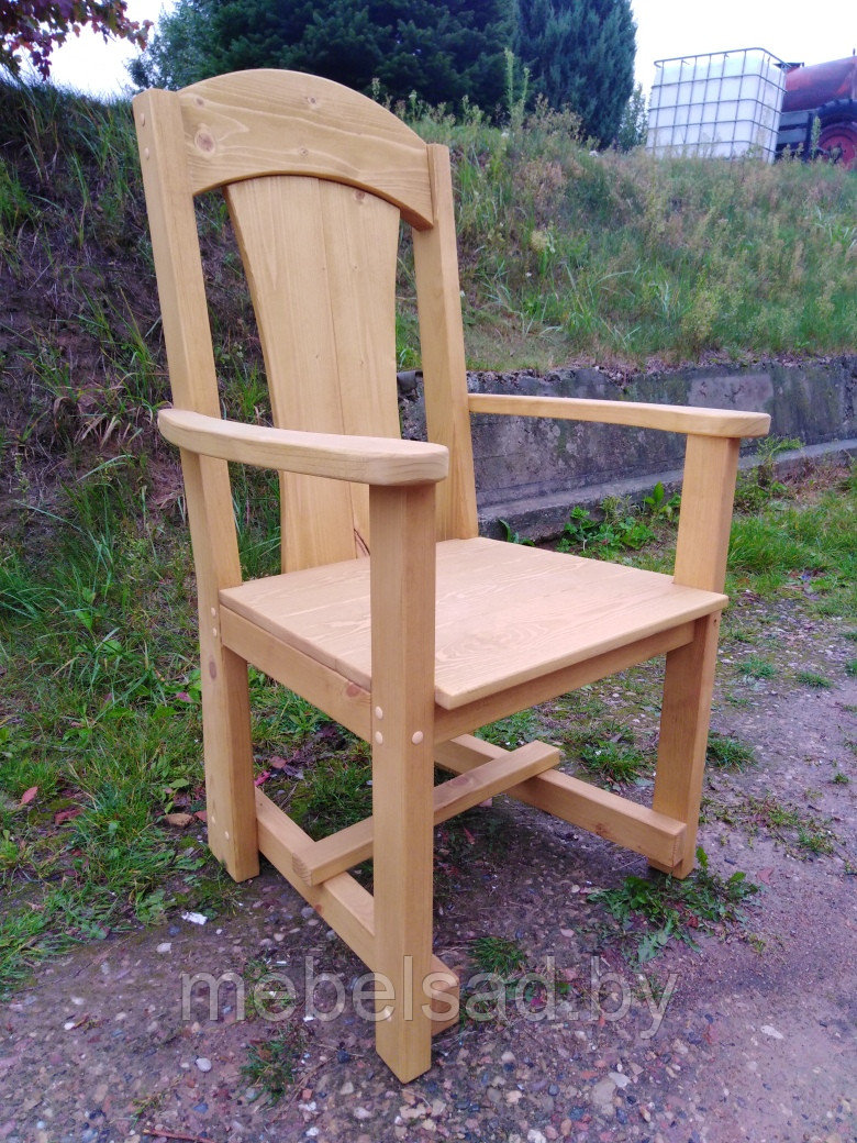 Кресло-трон садовое и банное из массива сосны "Кладезь Люкс", фото 1