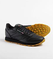 КРОССОВКИ REEBOK CLASSIC LEATHER ЧЕРНЫЕ