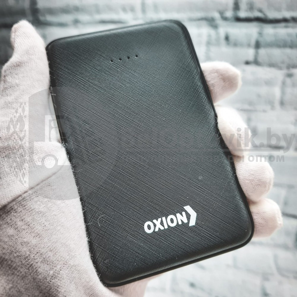 Внешний аккумулятор OXION OPB-1018, 2 USB, 10000 мАч, Li-pol, 2 A, индик. зарядки, черный - фото 4 - id-p164300393