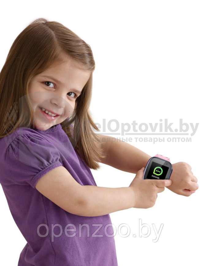 Смарт часы Prolike PLSW15PN, детские, цветной дисплей 1.44, 400 мАч Розовые с черным - фото 7 - id-p164300633