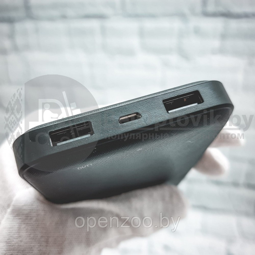 Внешний аккумулятор OXION OPB-1018, 2 USB, 10000 мАч, Li-pol, 2 A, индик. зарядки, черный - фото 3 - id-p164300647