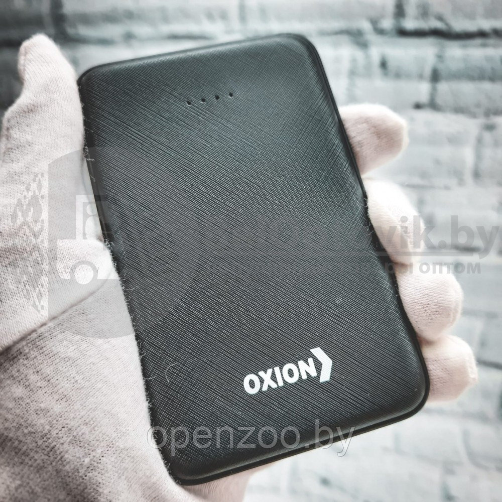 Внешний аккумулятор OXION OPB-1018, 2 USB, 10000 мАч, Li-pol, 2 A, индик. зарядки, черный - фото 4 - id-p164300647