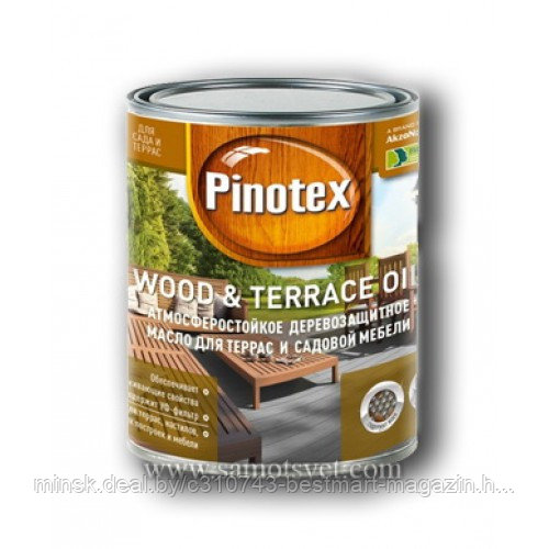 Масло Pinotex Wood&Terrace Oil - 1л. (2,7л) Разные цвета | доставка/самовывоз | Террас Оил Вуд Оил - фото 2 - id-p16785792