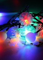 Новогодняя светодиодная гирлянда "Новогодние игрушки" Космос 30 светодиодов, RGB, 4.4м 30LEDMIX2_RGB
