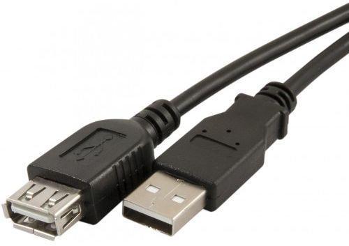 Удлинитель USB 2.0 AM-FM 1м черный,пакет