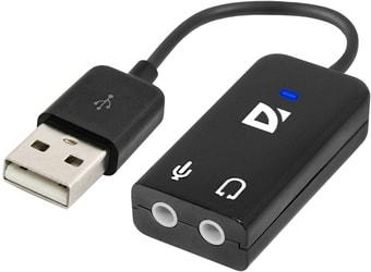 Аудио-переходник USB на 2х3.5 miniJack внешняя звуковая карта DEFENDER Audio USB 63002 - фото 2 - id-p109513094