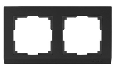 Werkel WL04-Frame-02-black Рамка на 2 поста (черный) - фото 1 - id-p110320816