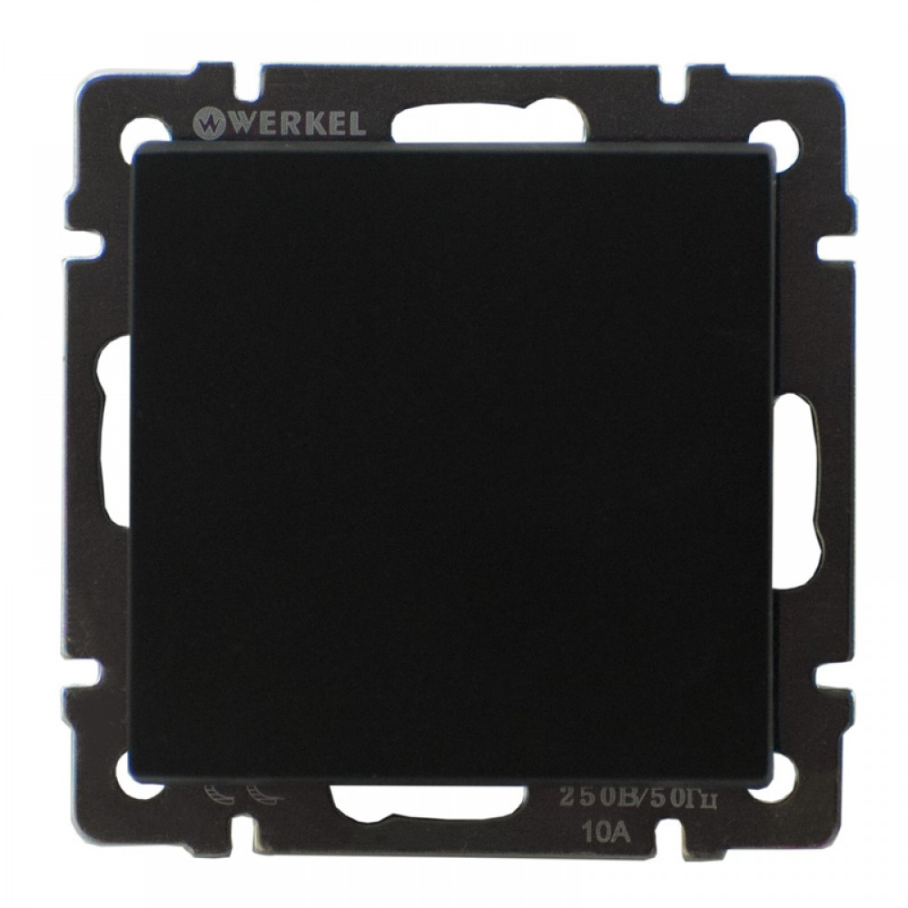 Werkel WL08-SW-1G Выключатель одноклавишный(черный матовый) - фото 1 - id-p110328564