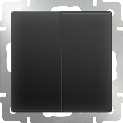 Werkel WL08-SW-2G Выключатель двухклавишный (черный матовый) - фото 1 - id-p110481176